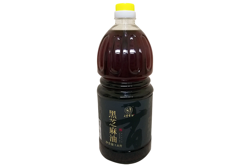 纯正小磨黑芝麻油1.8L塑料桶装