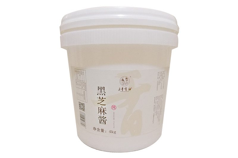 4kg塑料桶装国产黑芝麻酱出口厂家